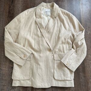Linen cotton Madewell oversized blazer